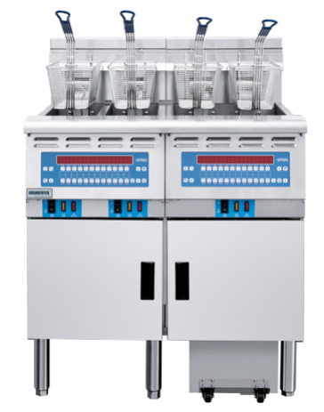 NTP14ESF  Dual vat electric fryer with filtration system